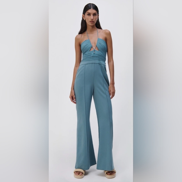 Jonathan Simkhai Jackets & Blazers - JONATHAN SIMKHAI GALA PLISSE JUMPSUIT IN CELESTE BLUE SIZE 2 NWT